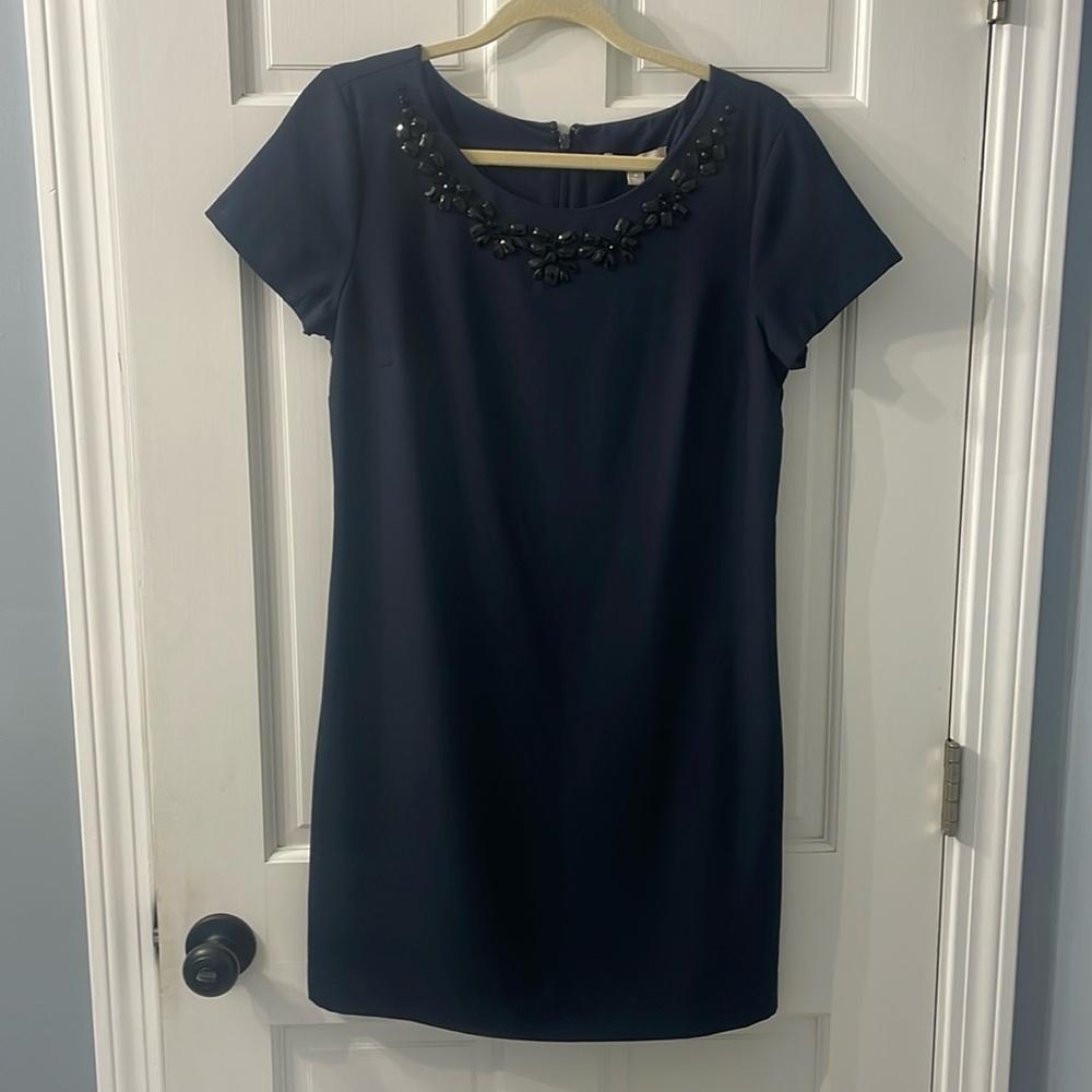 Navy blue banana republic shift dress